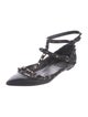 Valentino Rockstud Accents Leather Ballet Flats