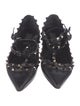 Valentino Rockstud Accents Leather Ballet Flats