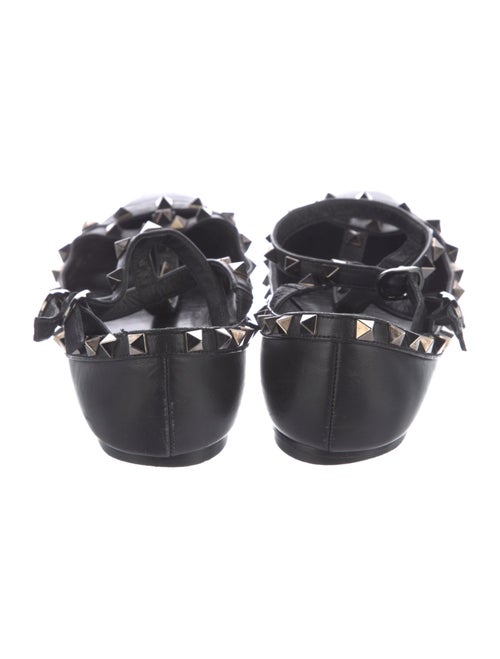Valentino Rockstud Accents Leather Ballet Flats