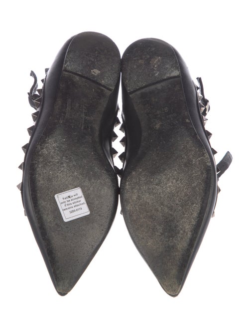 Valentino Rockstud Accents Leather Ballet Flats