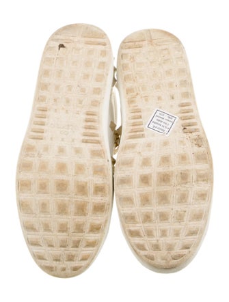 Valentino Rockstud Accents Leather Sneakers