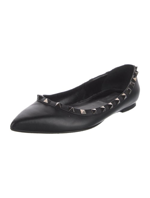 Valentino Rockstud Accents Leather Ballet Flats
