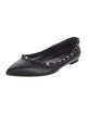 Valentino Rockstud Accents Leather Ballet Flats