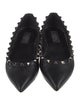 Valentino Rockstud Accents Leather Ballet Flats