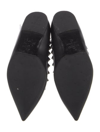 Valentino Rockstud Accents Leather Ballet Flats