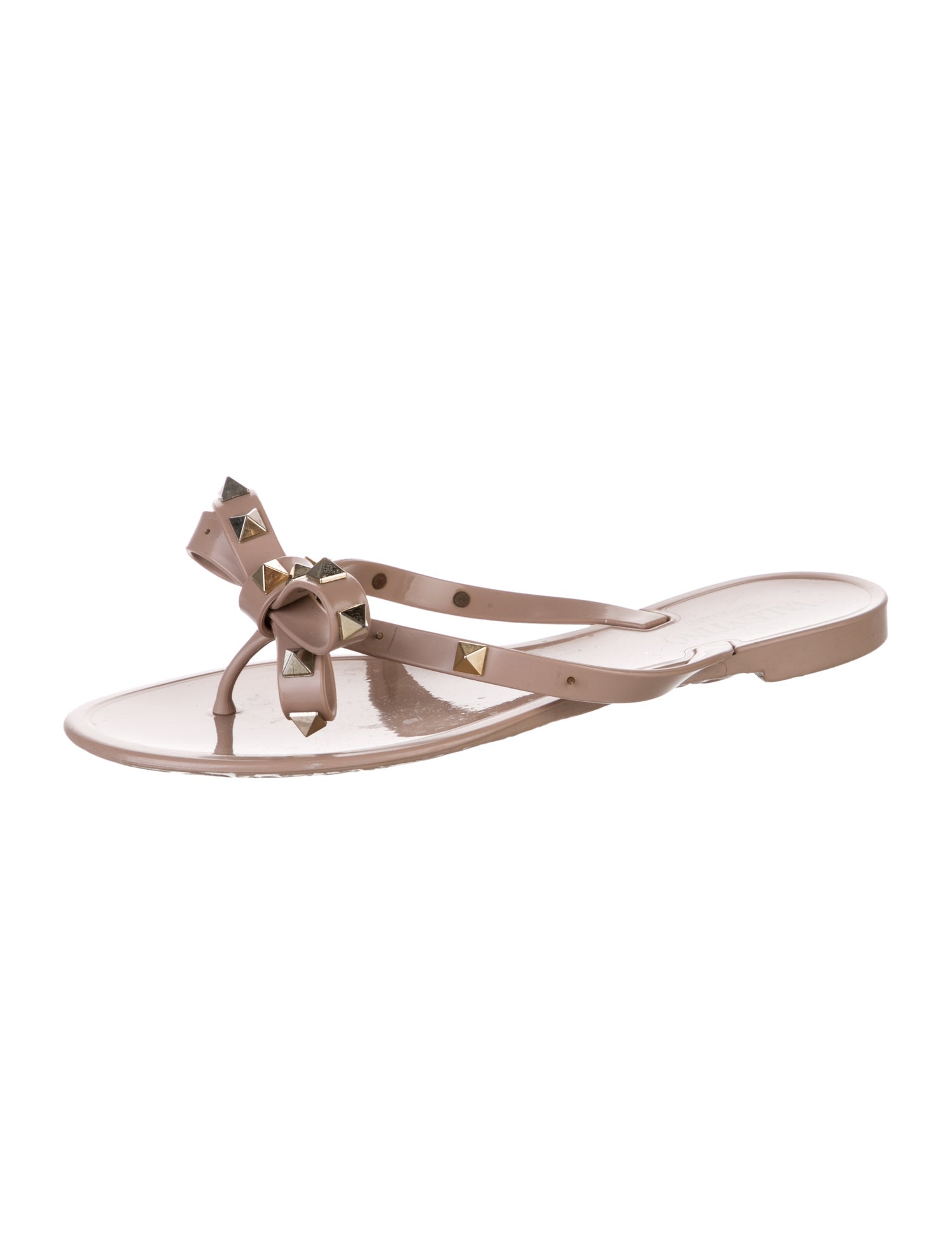 Valentino Rockstud Accents Rubber Slides