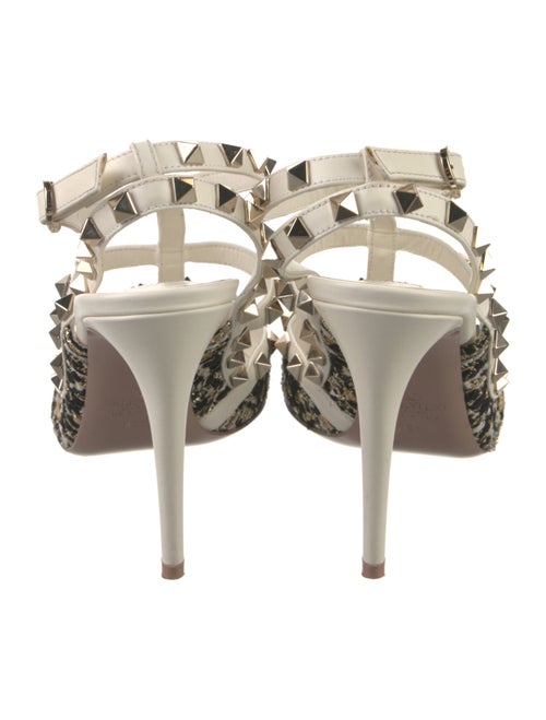 Valentino Rockstud Accents Leather T-Strap Pumps