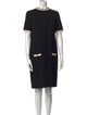Valentino Mock Neck Knee-Length Dress