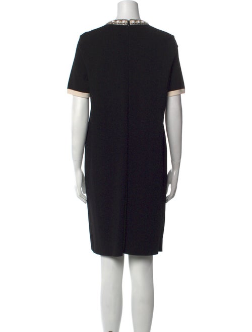 Valentino Mock Neck Knee-Length Dress