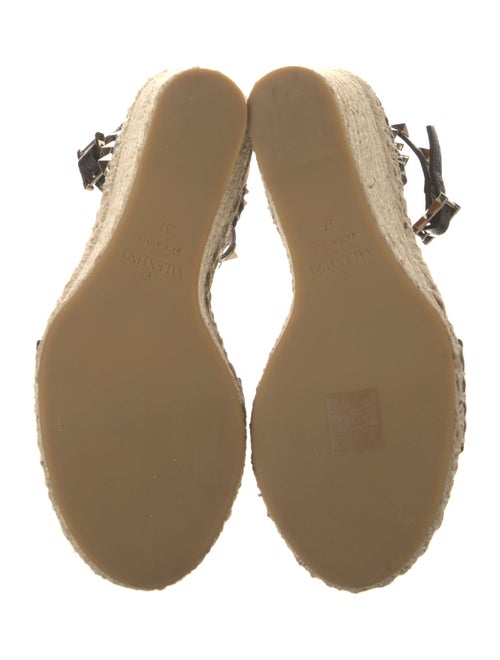 Valentino Rockstud Accents Leather Espadrilles