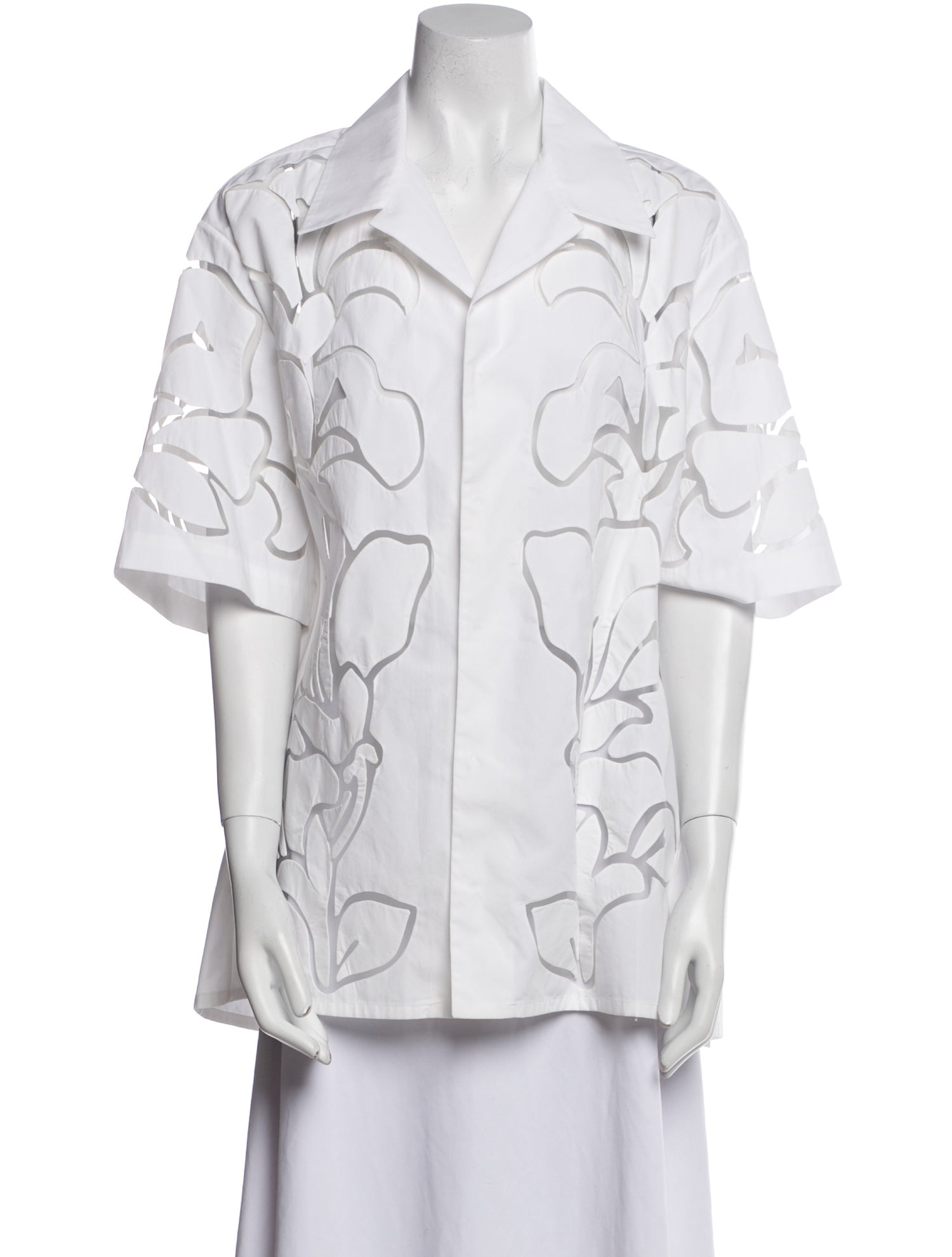 Valentino Short Sleeve Button-Up Top