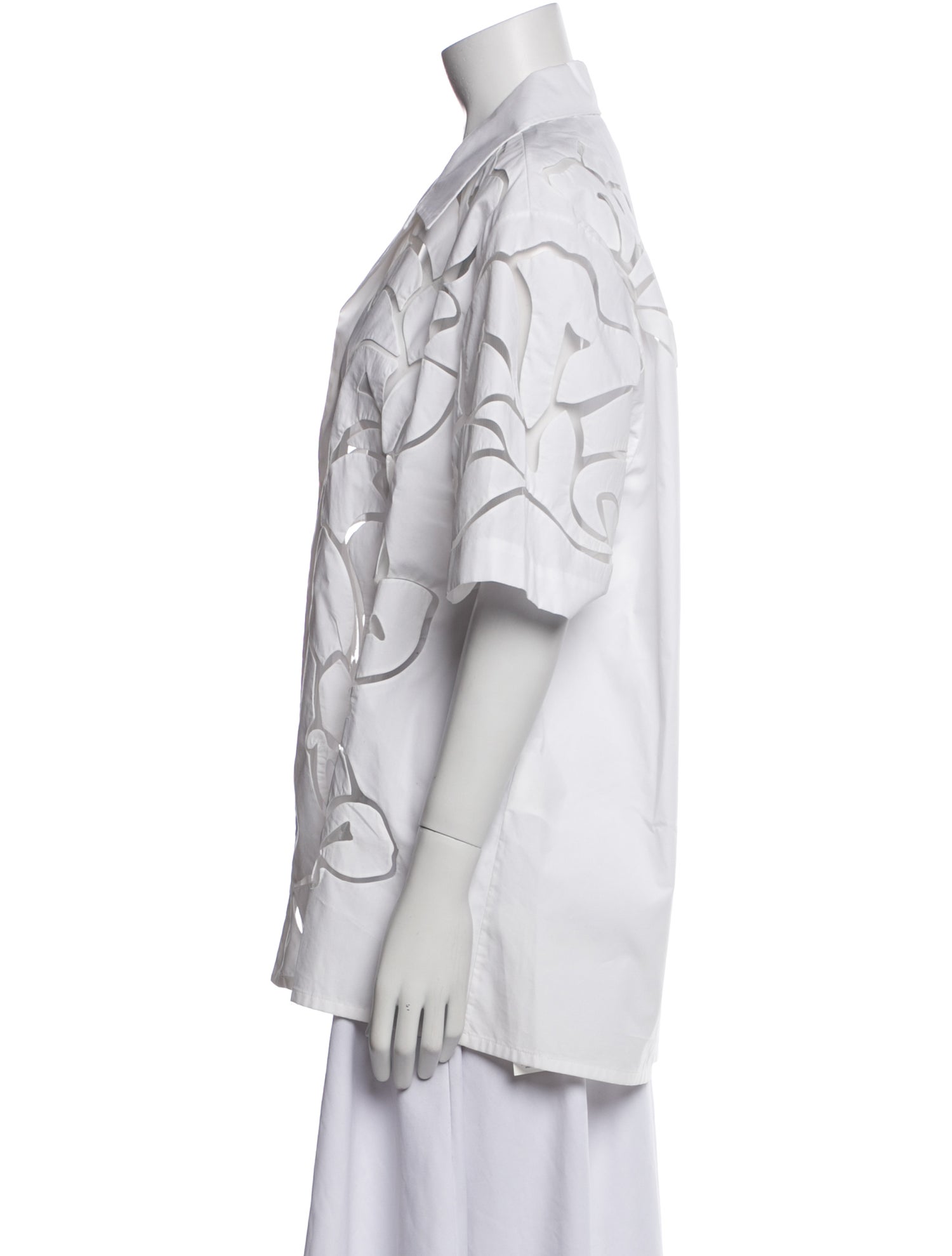 Valentino Short Sleeve Button-Up Top