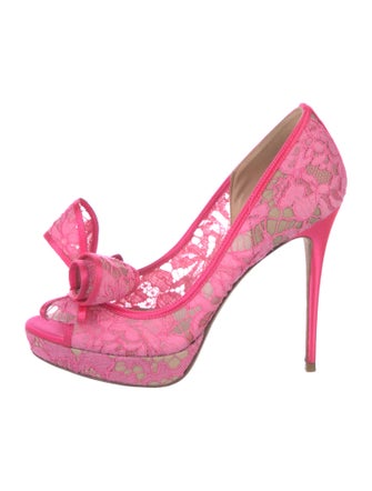 Valentino Lace Bow Accents Sandals