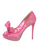 Valentino Lace Bow Accents Sandals