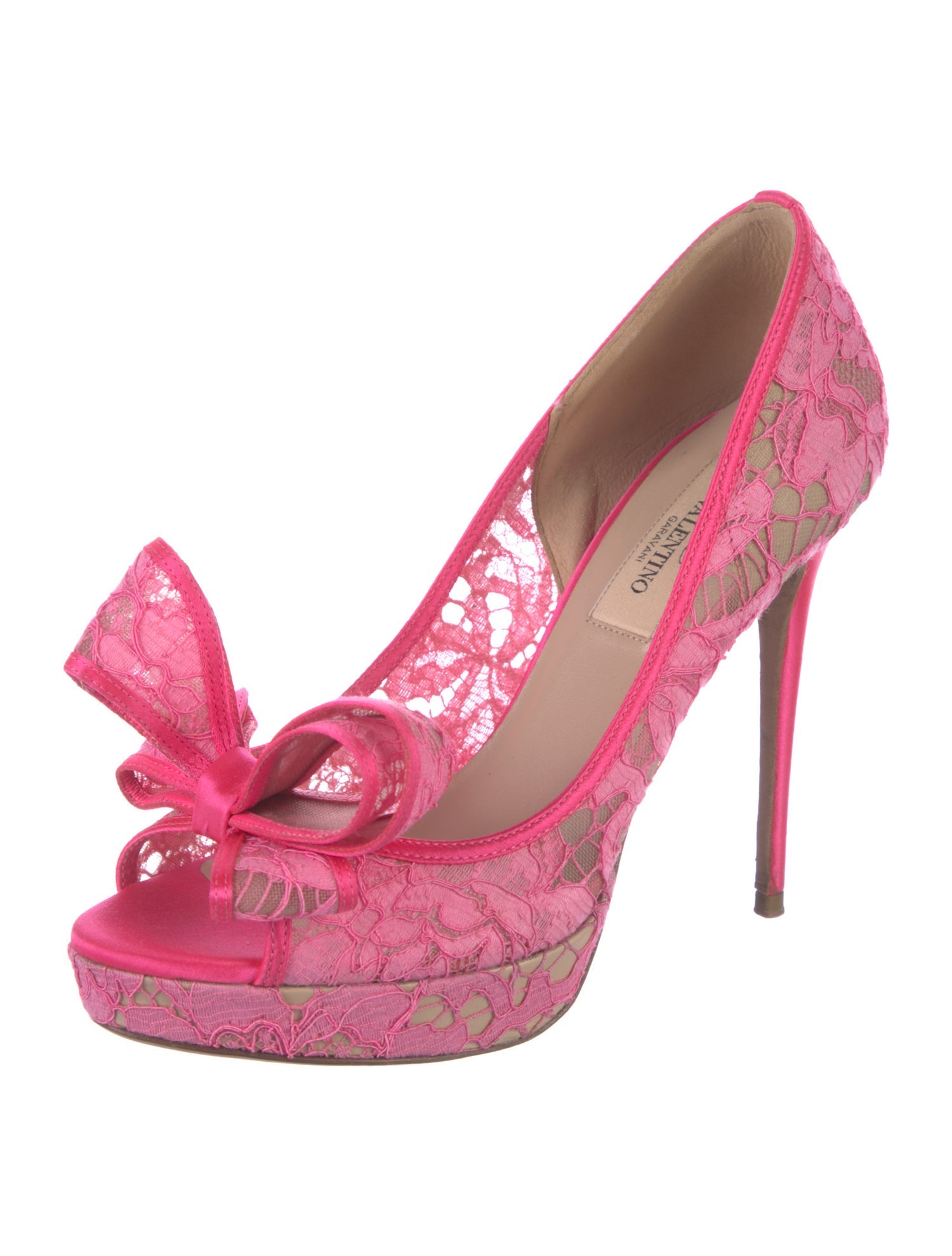 Valentino Lace Bow Accents Sandals