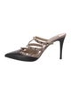 Valentino Rockstud Accents Leather Mules
