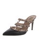 Valentino Rockstud Accents Leather Mules