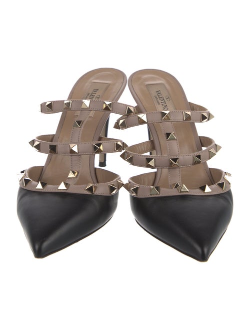 Valentino Rockstud Accents Leather Mules
