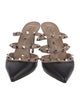 Valentino Rockstud Accents Leather Mules