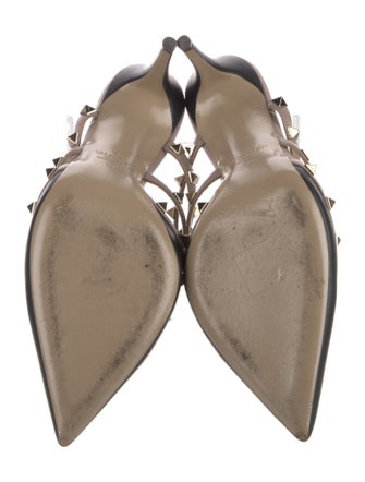 Valentino Rockstud Accents Leather Mules