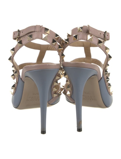 Valentino Rockstud Accents Leather T-Strap Pumps