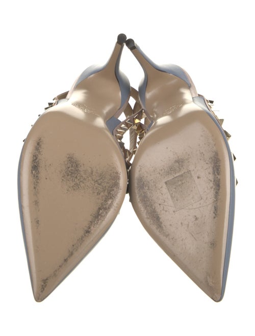 Valentino Rockstud Accents Leather T-Strap Pumps
