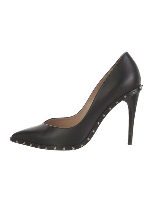 Valentino Rockstud Accents Leather Pumps