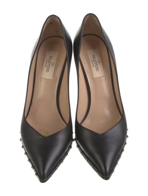 Valentino Rockstud Accents Leather Pumps
