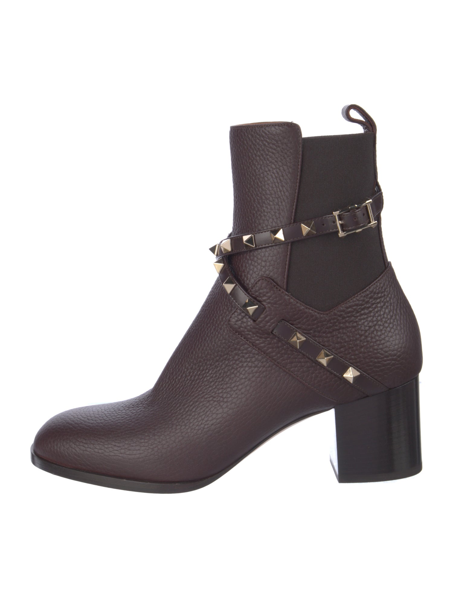 Valentino Rockstud Accents Leather Boots