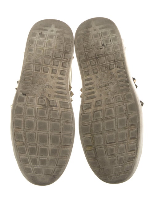 Valentino Rockstud Accents Leather Sneakers