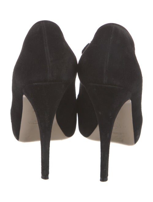 Valentino Suede Bow Accents T-Strap Pumps