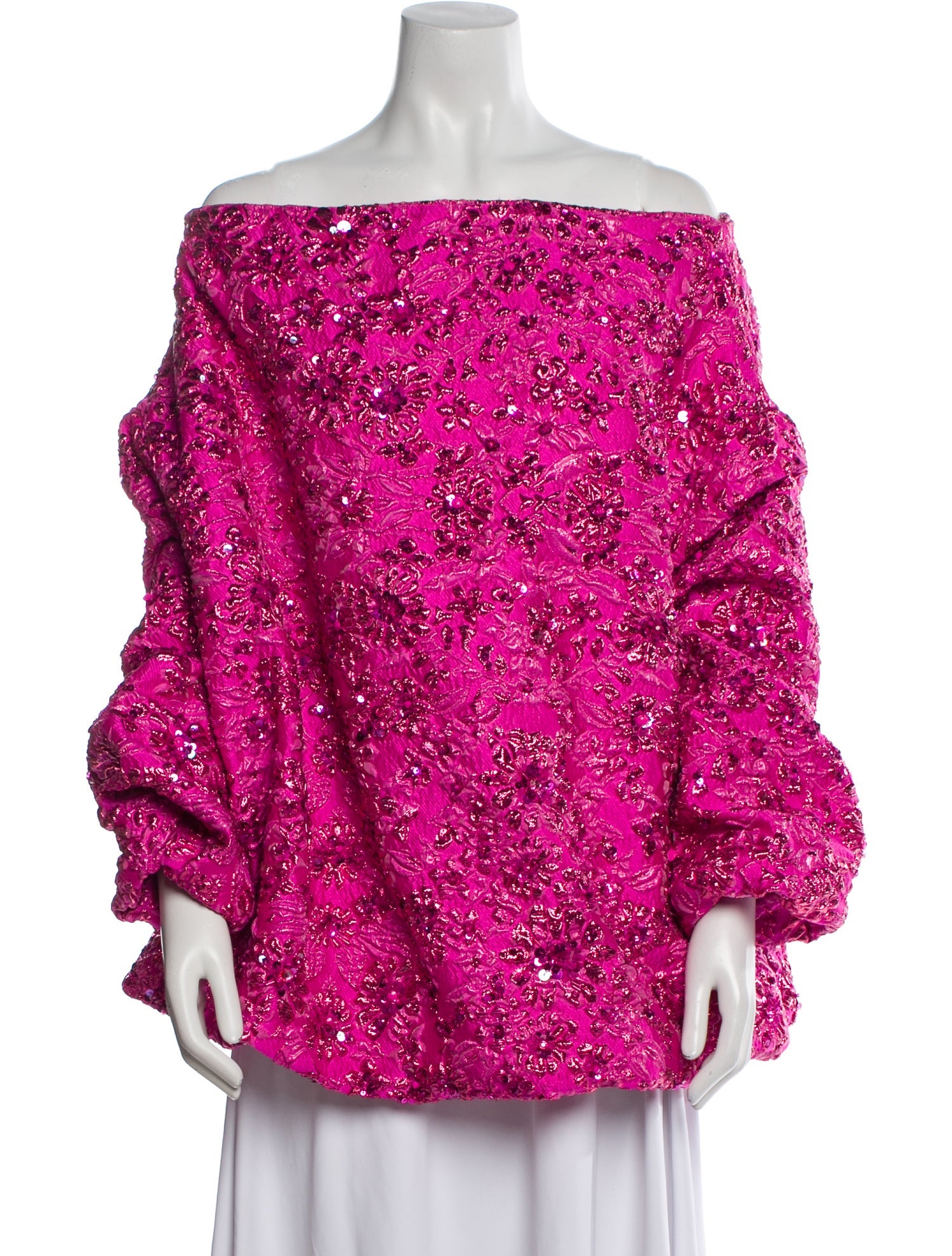 Valentino Printed Off-The-Shoulder Tunic