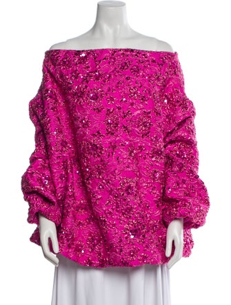 Valentino Printed Off-The-Shoulder Tunic