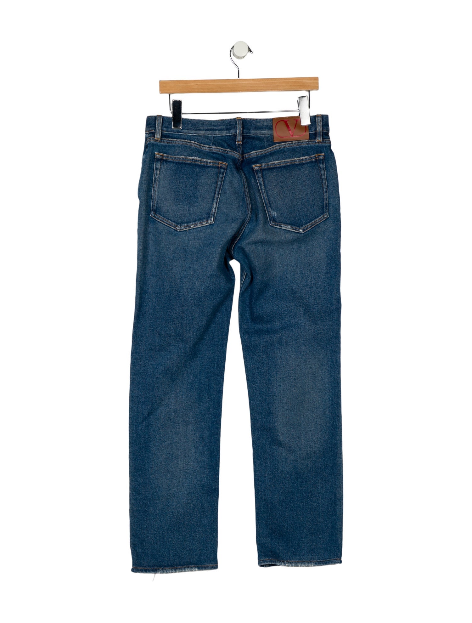 Valentino Mid-Rise Straight Leg Jeans