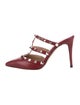 Valentino Rockstud Accents Leather Mules