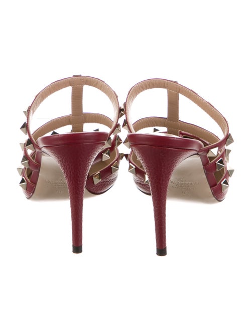 Valentino Rockstud Accents Leather Mules