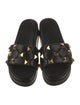 Valentino Rockstud Accents Leather Slides