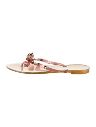 Valentino Rockstud Accents Rubber Slides