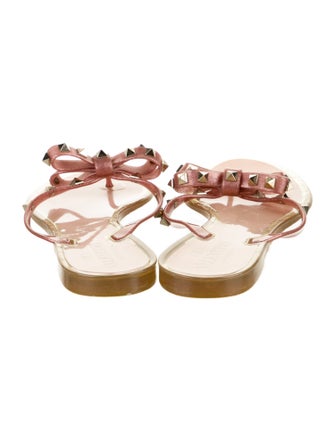 Valentino Rockstud Accents Rubber Slides