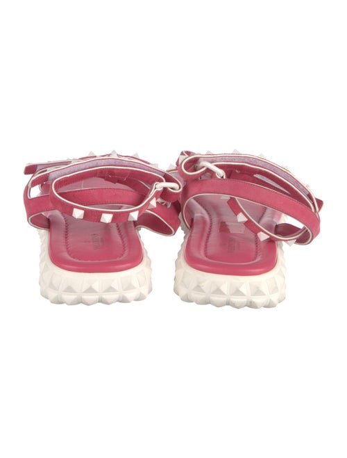 Valentino Rockstud Accents Leather Slingback Flats