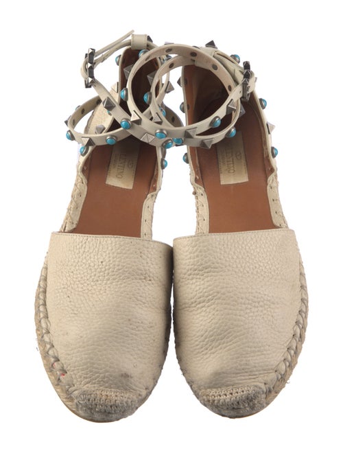 Valentino Rockstud Accents Leather D'Orsay Flats