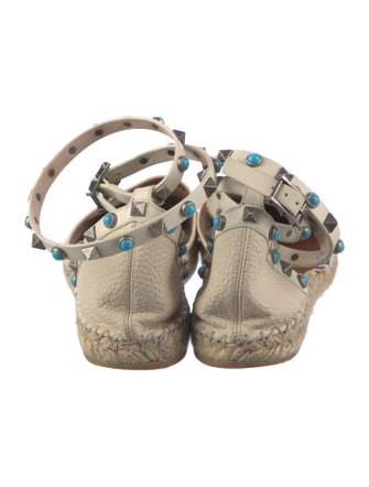 Valentino Rockstud Accents Leather D'Orsay Flats