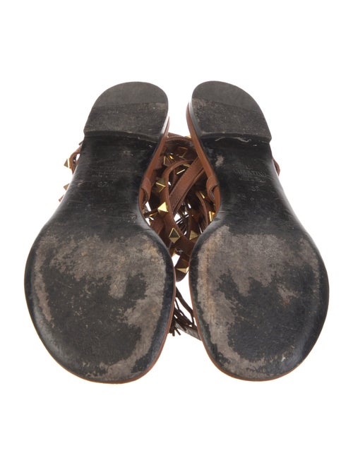 Valentino Rockstud Accents Leather Gladiator Sandals