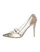 Valentino Rockstud Accents Leather Pumps