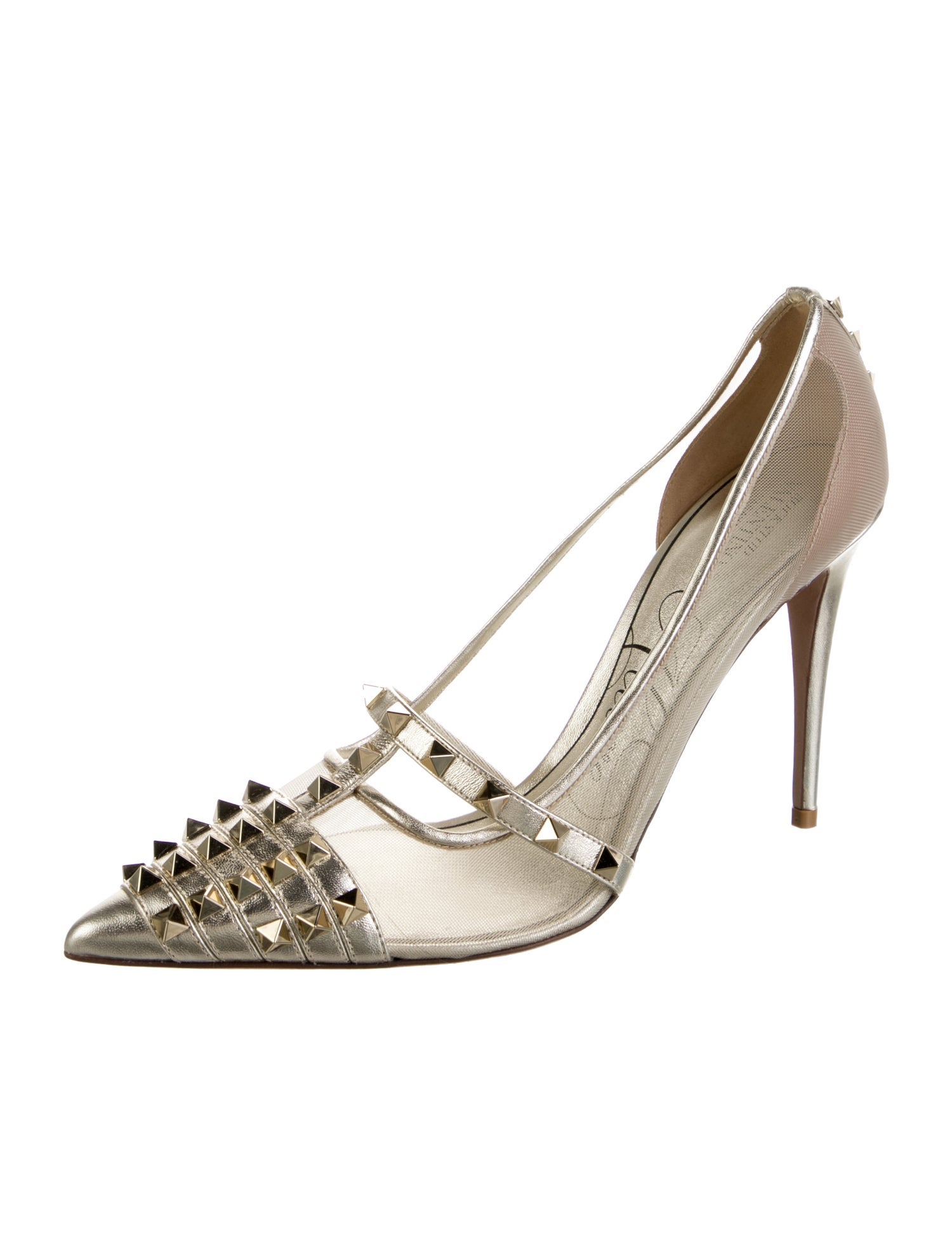 Valentino Rockstud Accents Leather Pumps