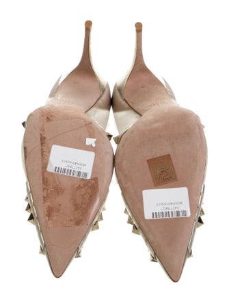 Valentino Rockstud Accents Leather Pumps