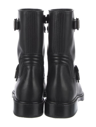 Valentino Leather Moto Boots