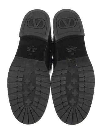 Valentino Leather Moto Boots