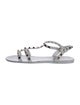 Valentino Rockstud Accents Rubber T-Strap Sandals
