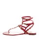 Valentino Rockstud Accents Leather Gladiator Sandals